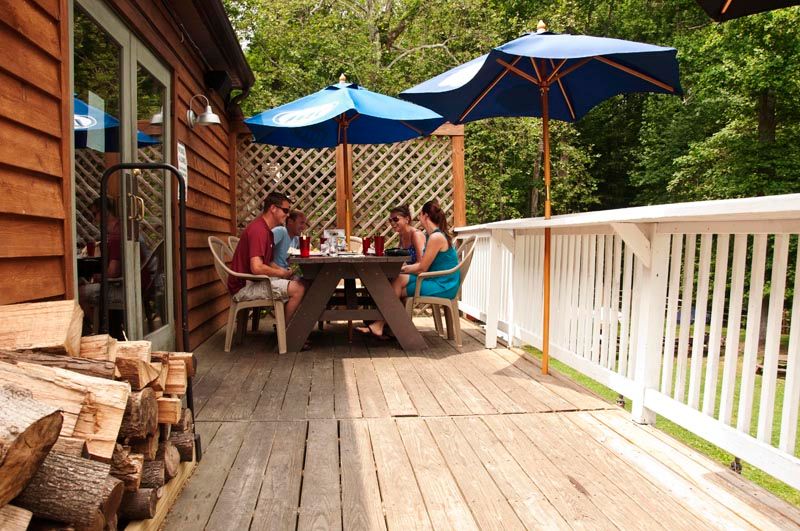 lunch on the deck